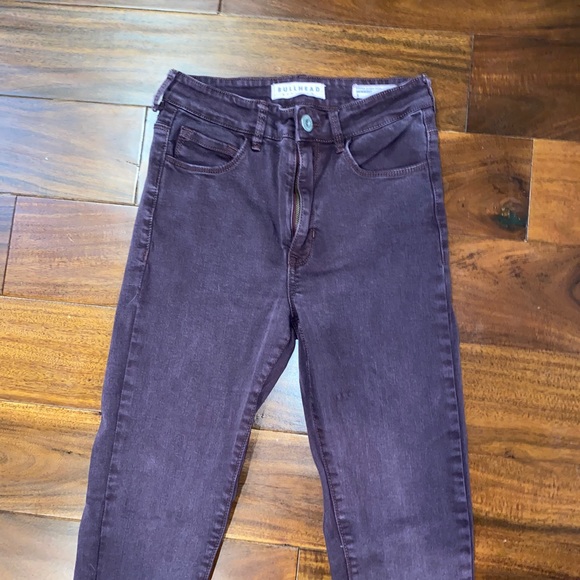 Bullhead & Co Maroon Super High Rise Skinny Jeans - Picture 3 of 3